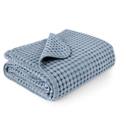 Konssy Waffle Baby Blanket - Soft & Cozy Nursery Swaddle Blanket, Lightweight Toddler Throw for Boys & Girls, Ideal for Wrapping (Oat)