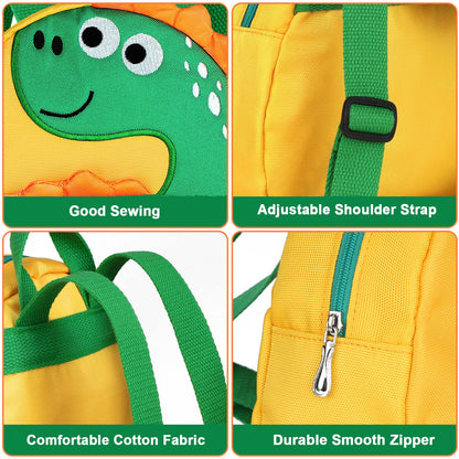 Accmor Toddler Harness Backpack Leash, Cute Dinosaur Backpacks with Anti Lost Wrist Link, Cute Mini Child Backpack Wristband Tether Strap and Protection Leashes for Boys Girls Aged 1-3 Years