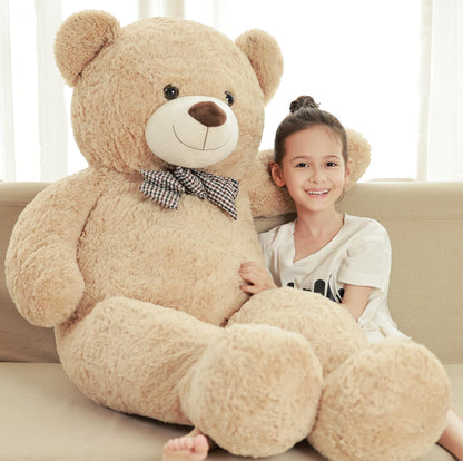 Poutmac Big Pink Teddy Bear 4Ft Giant Stuffed Animal Plush Toy for Girlfriend Women Kids for Valentines Christmas Birthday