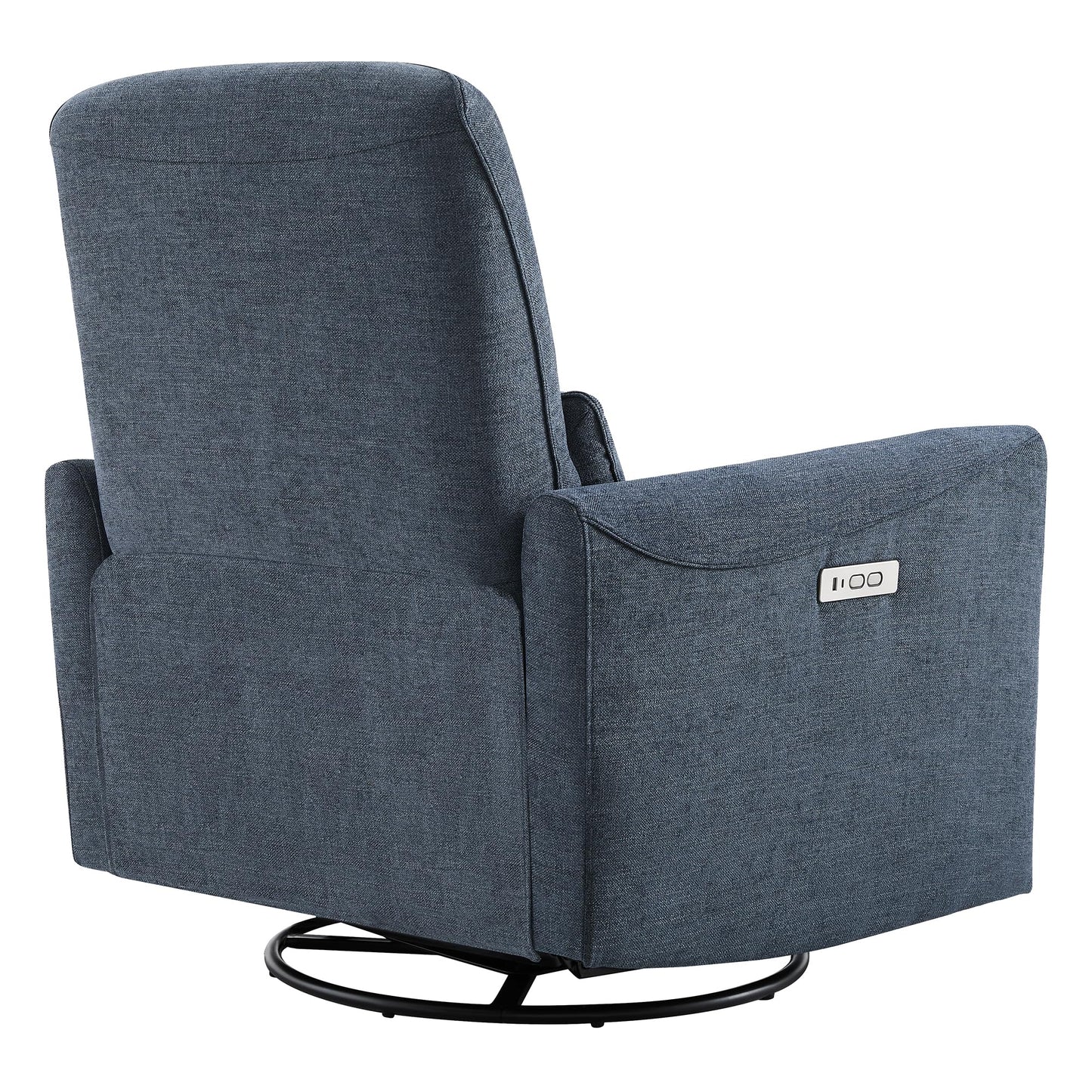 CHITA Power Recliner Chair Swivel Glider, FSC Certified Upholstered Living Room Nursery Reclining Sofa Chair with Lumbar Support, Linen