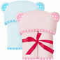 Set of 2 Hooded Baby Towels – White and Grey – Luxurious, Large and Super Absorbent – 30 x 30 Inch – Soft and Suitable for Infants, Toddlers and Kids – 400 GSM