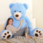 MorisMos Smile Giant Teddy Bear, 51inch Large Stuffed Bears with Big Footprints, Big Stuffed Animals Cuddly Plush Gifts for Girlfriends, Boyfriend, Dark Brown