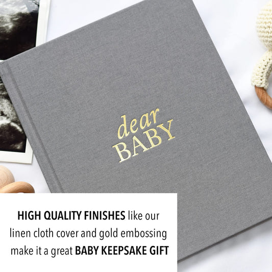 Pregnancy Prayer Journal - Christian Pregnancy Journal For Milestones - Linen-Bound Baby Book Keepsake - Gifts For Expecting Moms (Grey, 110 Pages)
