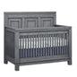 Soho Baby Manchester Premium 4-in-1 Convertible Crib, Flat-Top Headboard, Rustic Gray, GreenGuard Gold Certified