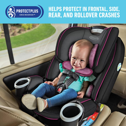 Graco 4Ever DLX 4-in-1 Car Seat, Maven | Infant to Toddler Car Seat, with 10 Years of Use | Rear-Facing, Forward-Facing and Booster Modes | Safe, Comfortable and Convenient