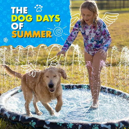 SplashEZ 3-in-1 Splash Pad, Sprinkler for Kids & Baby Pool for Learning – Toddler Sprinkler Pool, 60’’ Outside Water Toys – “from A to Z” Outdoor Play Mat for Babies & Toddlers
