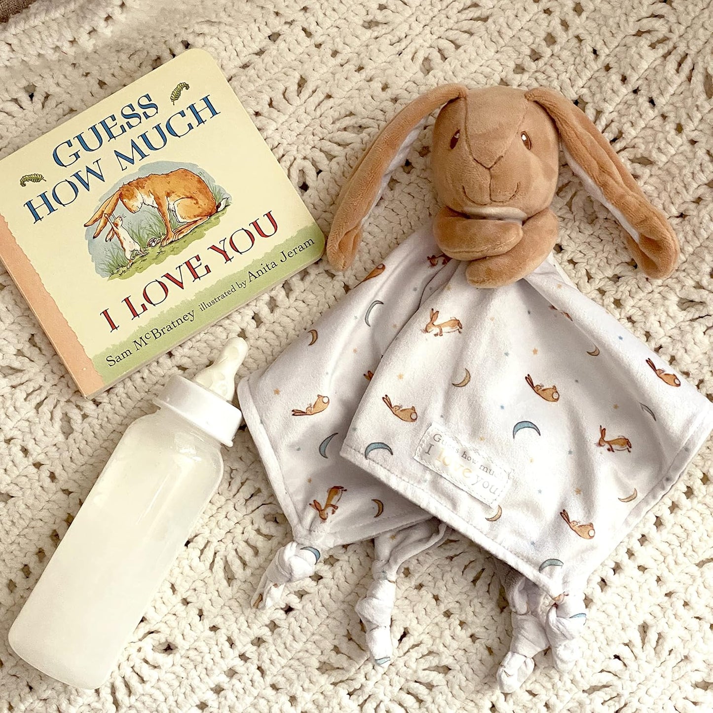 Guess How Much I Love You Nutbrown Hare Lovey Security Blanky & Plush Toy, 14"