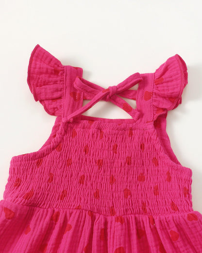 Renotemy Infant Baby Girl Dresses Toddler Girl Clothes Summer Cotton Linen Boho Smocked Sundress Gift for Girls with Hat