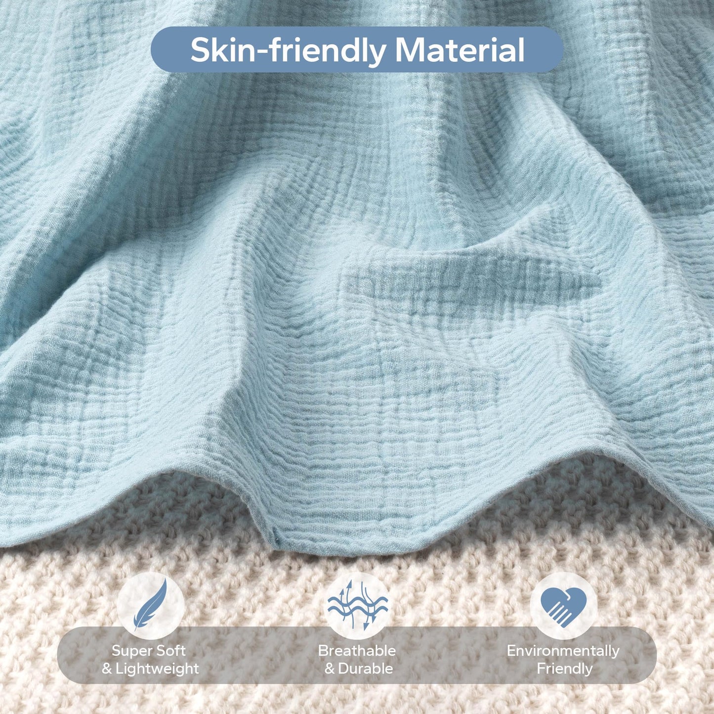 SERAPHY 100% Muslin Cotton Car Seat Covers for Babies, Universal Baby Car Seat Cover, Breathable Muslin Carseat Cover Canopies for Boys and Girls, Soft Infant Car Seat Cover for Summer — Rabbits