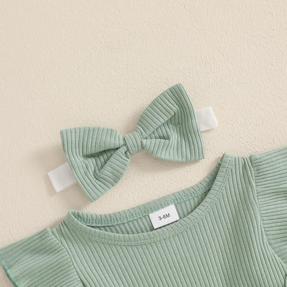 Hnyenmcko Newborn Baby Girl Summer Romper Dress Infant Fly Sleeve Flower Embroidery Mesh Tulle Skirt Hem Ribbed Bodysuit