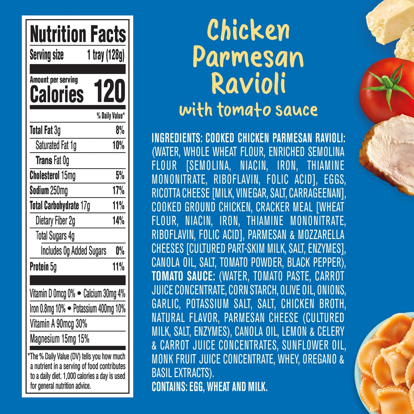 Gerber Pick-Ups Chicken and Parmesan Cheese Ravioli in Tomato Sauce Toddler Meals, 4.5 Oz Tray (Pack of 8)