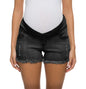 Foucome Women's Maternity Ripped Jean Shorts Summer Distressed Denim Shorts