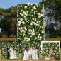 Artificial Luxury‌ Flower Wall Panels, Gorgeous 3D Silk Floral Backdrop for Wedding, Baby Show, Party and Home Decor, Quick Assembly/Storage, Eco ＆ Pet Friendly, 2 pcs, Each Panel 2*8 ft.