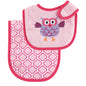 Luvable Friends Unisex Baby Bib and Burp Cloth Set, Blue, One Size