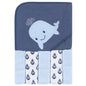 Hudson Baby Unisex Baby Hooded Towel and Five Washcloths, Modern Giraffe, One Size