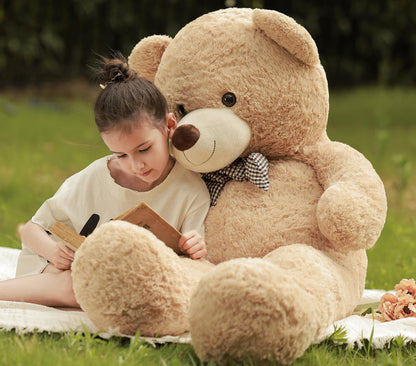 Poutmac Big Pink Teddy Bear 4Ft Giant Stuffed Animal Plush Toy for Girlfriend Women Kids for Valentines Christmas Birthday