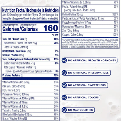 Enfagrow Premium Toddler Nutritional Drink, Made with Real Milk, Brain-Building Omega-3 DHA, Nutrients and Prebiotics for Growth & Immune Support, Non-GMO, Toddler Milk Powder, 32 Oz Can