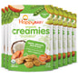 Happy Baby Organics Creamies Freeze-Dried Veggie & Fruit Snacks with Coconut Milk, Apple Spinach Pea & Kiwi