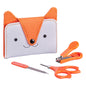 Petit Collage Baby Nail Kit – Includes Baby Nail Clippers, Scissors, and Nail File – Includes a Fox-Shaped Pouch Measures 7” x 4.5” x 0.25” – Ideal for On-The Go