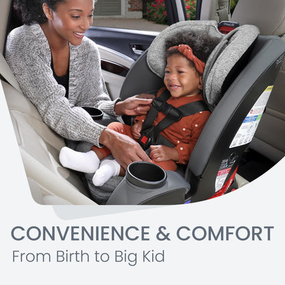 Britax One4Life Convertible Infant Car Seat, 10 Years of Use from 5 to 120 Pounds, Converts from Rear-Facing to Forward-Facing Booster Seat, Machine-Washable Fabric, Glacier Graphite