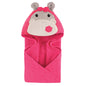 Hudson Baby Unisex Baby Cotton Animal Face Hooded Towel, Pretty Elephant, One Size