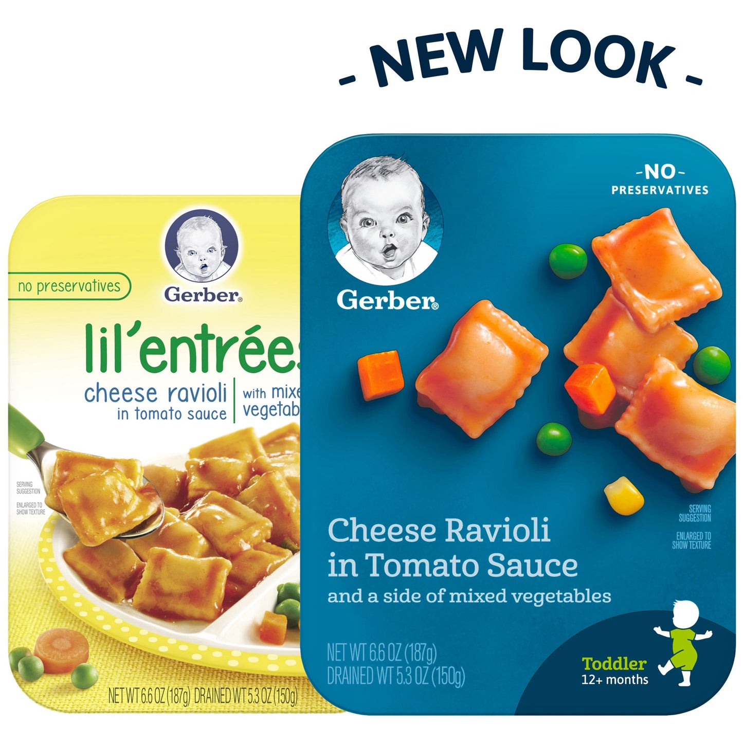 Gerber Pick-Ups Chicken and Parmesan Cheese Ravioli in Tomato Sauce Toddler Meals, 4.5 Oz Tray (Pack of 8)