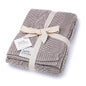 Knit Baby Blanket in Elegant Pattern, Organic Cotton Blankets for Crib or Stroller, Receiving Blankets - Salt White