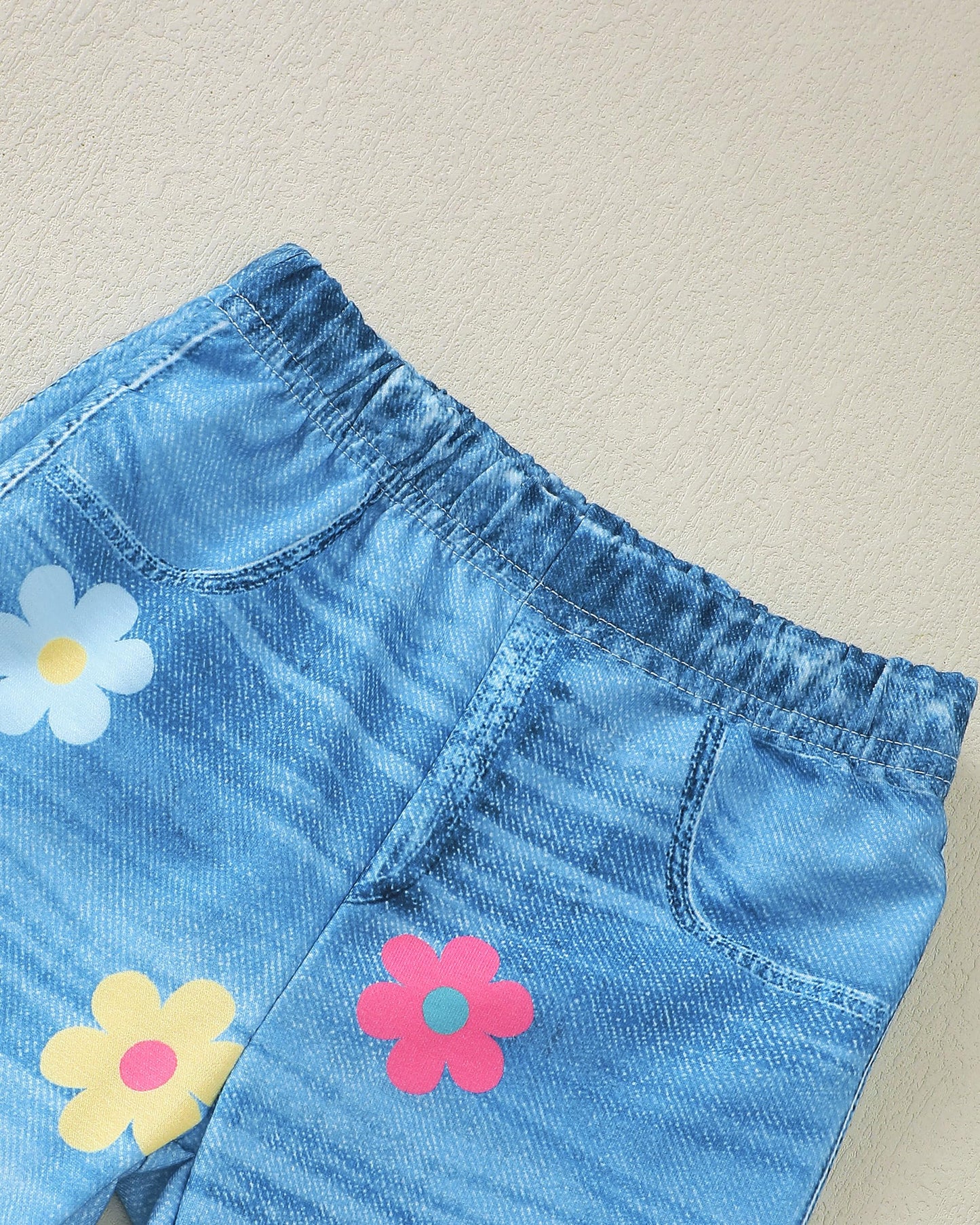 Renotemy Toddler Baby Girl Clothes Fall Winter Outfits Gifts Sweatshirt Bell Bottom Jeans Pants for 12Months-5 Year Girls
