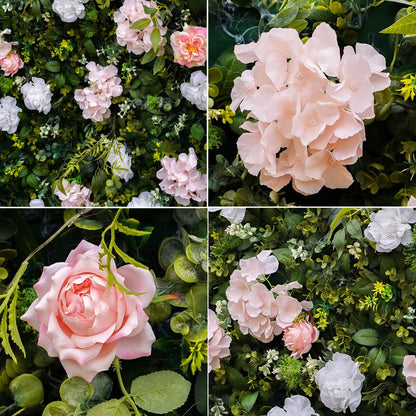 Artificial Luxury‌ Flower Wall Panels, Gorgeous 3D Silk Floral Backdrop for Wedding, Baby Show, Party and Home Decor, Quick Assembly/Storage, Eco ＆ Pet Friendly, 2 pcs, Each Panel 2*8 ft.