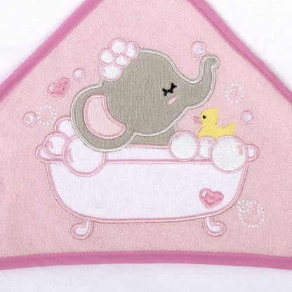 Baby Hooded Towel and Washcloth Set for Infants, Boys and Girls 6-12 Months (Mommy's Mermaid)
