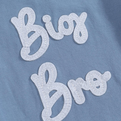 Toddler Baby Boy Summer Clothes Letter Short Sleeve T Shirt/Romper Casual Shorts Set Brother Matching Outfits