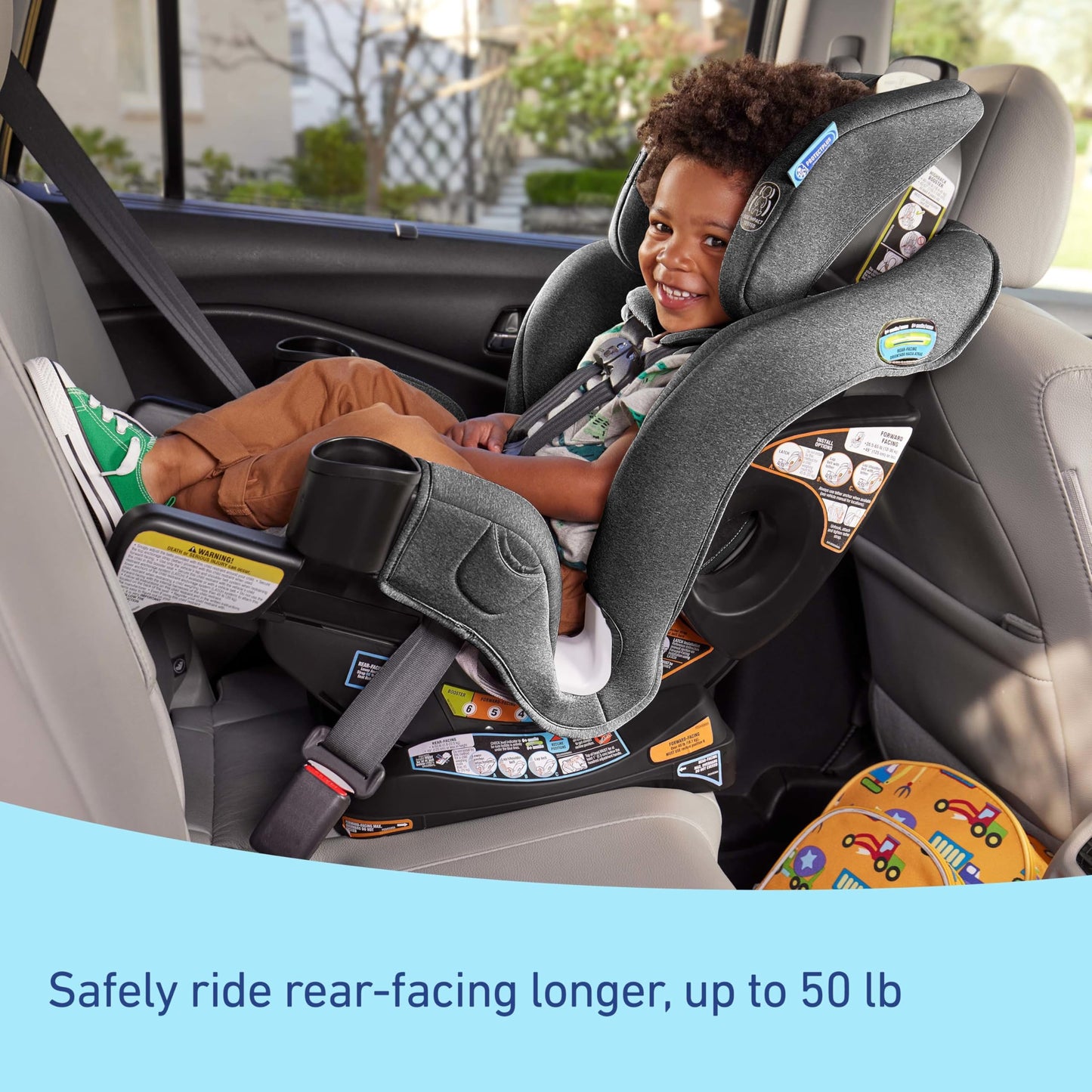 Graco Extend2Fit 3-in-1 Convertible Baby Car Seat, Rear and Forward Facing, Adjustable Extension Panel for Extra Legroom, Talia