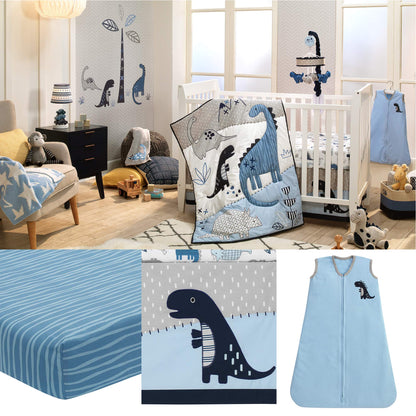 Lambs & Ivy Jungle Safari Gray/Tan/White Nursery 6-Piece Baby Crib Bedding Set