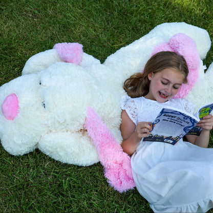 MaoGoLan 52“ Giant Stuffed Puppy Dog Animal,Ultra Soft Large Plush Soft Plush Dog Body Pillow Toy for Girls,Kids,Puppy Lover