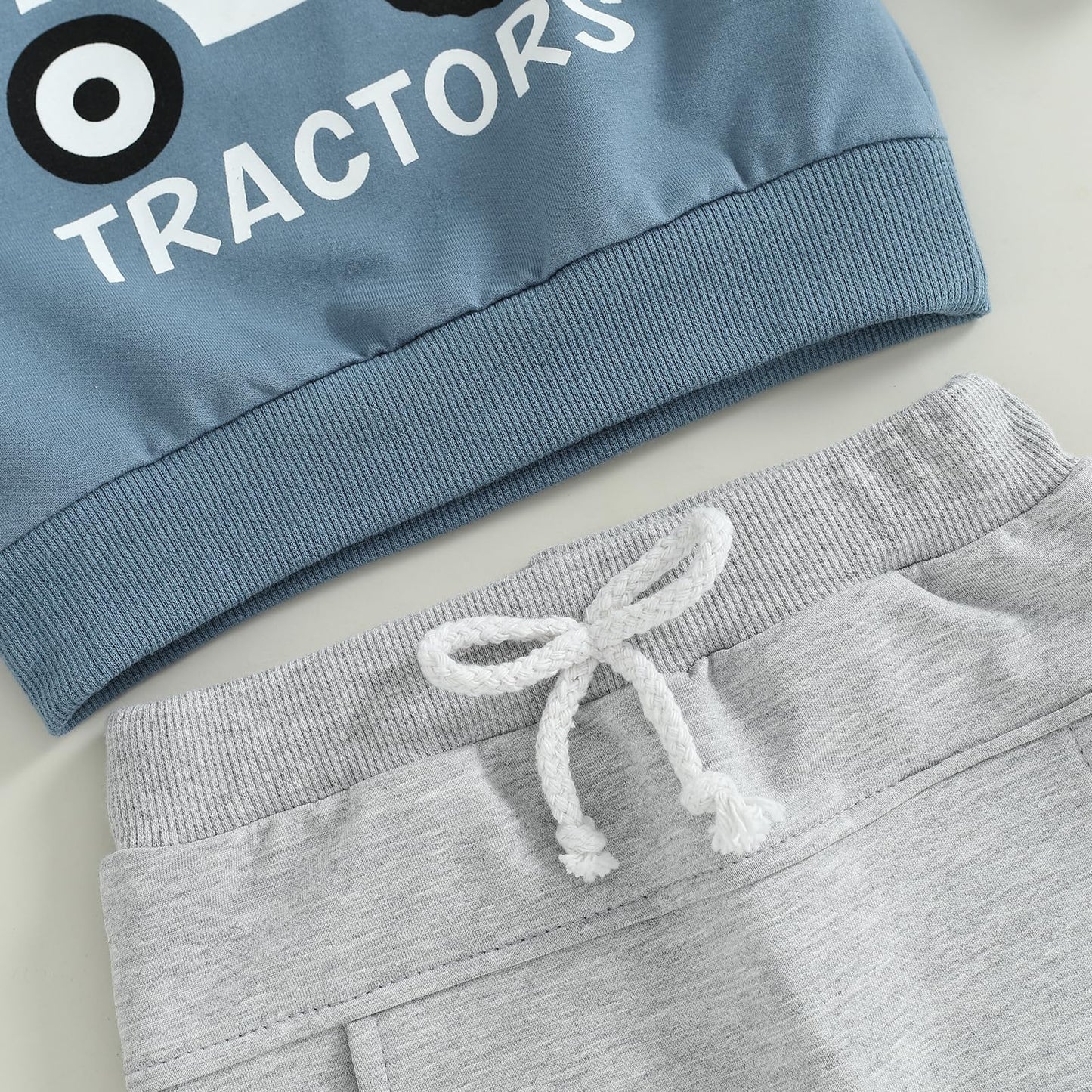 Toddler Baby Boy Fall Winter Outfits Tractor Print Long Sleeve Sweatshirt Pants Set Kids Sweatsuit Clothes