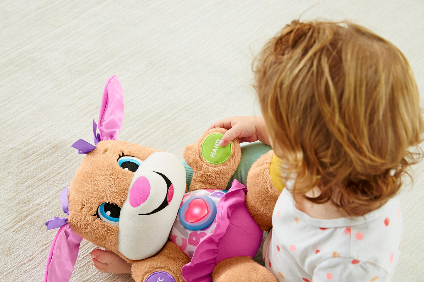 Fisher-Price Baby & Toddler Toy Laugh & Learn Smart Stages Puppy Musical Plush with Lights & Phrases for Infants Ages 6+ Months