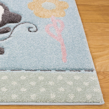 SAFAVIEH Carousel Kids Collection Accent Rug - 4' x 6', Ivory, Animal Design, Non-Shedding & Easy Care, Ideal for High Traffic Areas for Boys & Girls in Playroom, Nursery, Bedroom (CRK120A)