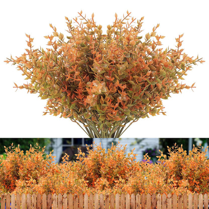 12 Bundles Artificial Flowers Outdoor UV Resistant Fake Plastic Plants Indoor Outside Hanging Plants Garden Porch Window Box Home Wedding Farmhouse Festive Shrub Decor (Pink)