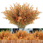 12 Bundles Artificial Flowers Outdoor UV Resistant Fake Plastic Plants Indoor Outside Hanging Plants Garden Porch Window Box Home Wedding Farmhouse Festive Shrub Decor (Pink)