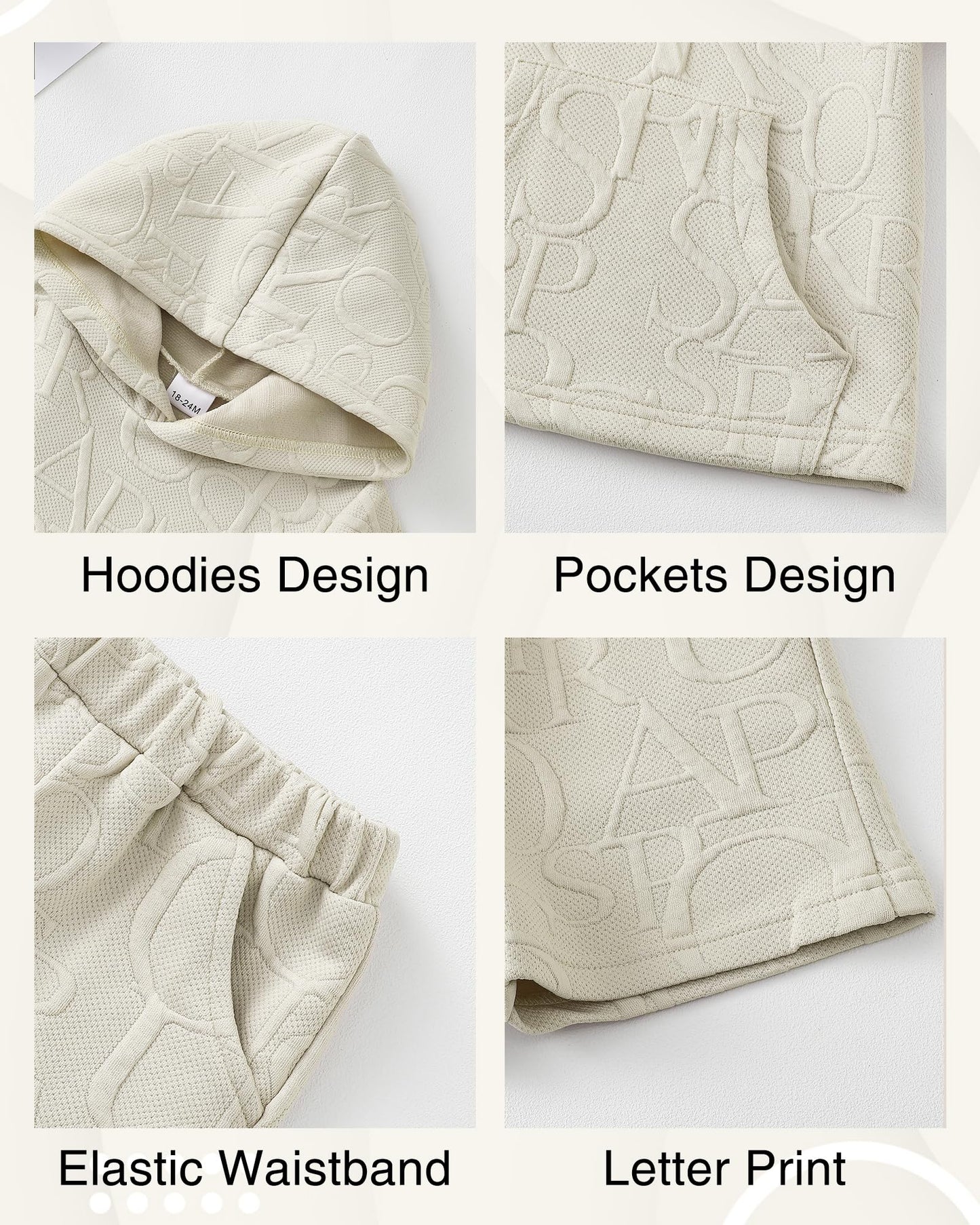 Toddler Baby Boy Clothes Summer Outfits Short Sleeve Hooded T Shirt Tops Casual Shorts Set 2Pcs Little Boy Clothes