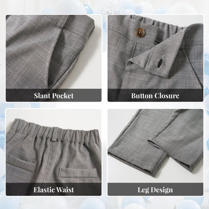 Volunboy Baby Boys Formal Wedding Ring Bearer Outfits Toddler Gentleman Bowtie Vest Guest Suits Dress Shirt Pants Set