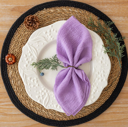 Cheesecloth Napkins 17x17 Inches Spring Cloth Handmade Washable Reusable for Mothers Day Lunch Dinner Wedding Baby Bridal Shower Party Rustic Boho Decorations Bulk Set of 6 Pink