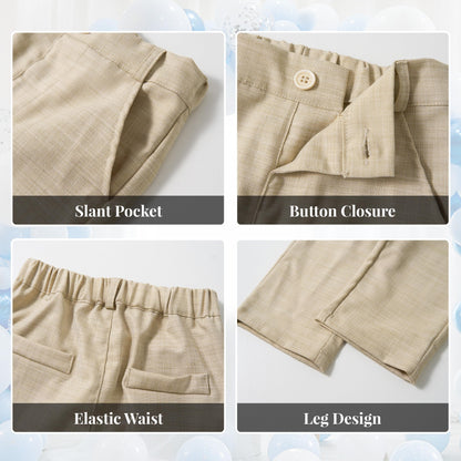 Volunboy Baby Boys Formal Wedding Ring Bearer Outfits Toddler Gentleman Bowtie Vest Guest Suits Dress Shirt Pants Set