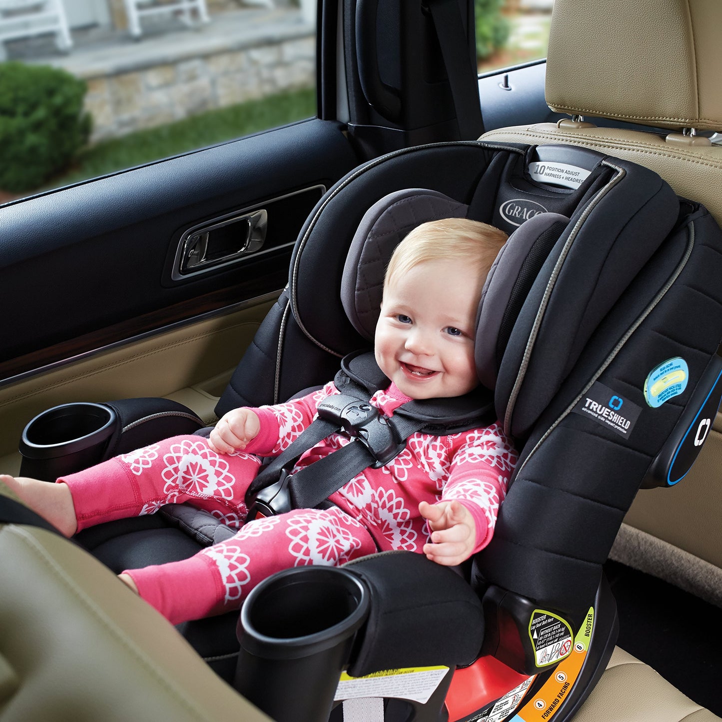 Graco 4Ever DLX 4-in-1 Car Seat, Maven | Infant to Toddler Car Seat, with 10 Years of Use | Rear-Facing, Forward-Facing and Booster Modes | Safe, Comfortable and Convenient