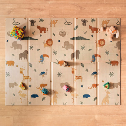 Nuby Reversible Baby Floor Mat - Foldable and Lightweight Baby Play Mat for Floor - Easy Storage and Travel - Stars and Sky